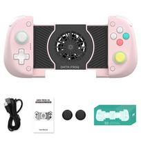 Bluetooth game controller, compatible with Android/PC/Switch, with cooling fan rožinė