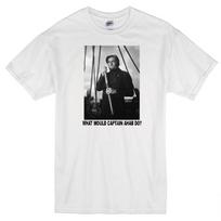 CAPTAIN AHAB WWD? GREGORY PECK MOBY DICK WHITE WHALE MOVIE WHITE T-shirt Tops Tees Unisex S