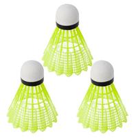 Stabilus nailoninis badmintonas plastikiniai badmintono treniruočių kamuoliai Nauji badmintono kamuoliukai yellow-3Pcs