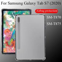 Planšetinio kompiuterio dėklas Samsung Galaxy Tab S7 2020 11  Silikoninis minkštas apvalkalas TPU Oro pagalvės dangtelis Skaidri apsauga SM-T870 SM-T875 S7 T870 11 inch gryna