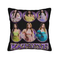 Katseye Kpop Pillowcase Polyester Cushion Cover Decor BEAUTIFUL CHAOS Pillow Case Cover Living Room Drop Shipping 45X45cm 12x12Inch