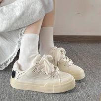 Dopamine spring and summer platform new casual board shoes cute student puppy bread shoes 35 balta