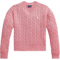 Polo Ralph Lauren Cable Knit Cotton V-Neck Embroidered Pony Sweater Kids sweater 313A11238-003 XL