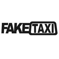 Juokingas automobilio lipdukas FAKE TAXI Drifting Sign Race Auto Vehicle Decal Decor juoda