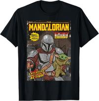 Star Wars The Mandalorian Comic Cover T-Shirt S