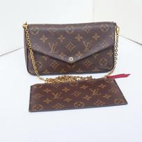 [Naudotas] Louis Vuitton Pochette FéLicie 'Rudo monogramos drobė' - Labai geros būklės #1HD8RGU ONE SIZE