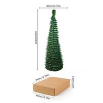 Christmas Tree Small 5 Ft Backyard Festival Decor Foldable Faux Christmas Tree for Indoor Outdoor for Patio Kitchen Party 1.5m žalia