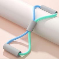 8 Shape Yoga Resistance Band Chest Expander Fitness Resistance Bands  Loop Yoga Pilates žalia/pilka