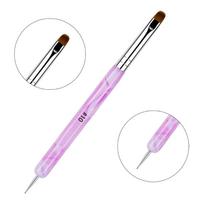 Nail Art Brush Dual End Dotting Pen Acrylic Drawing UV Gel Rhinestone Tool for Professional DIY Manicure Salon Decoration A24