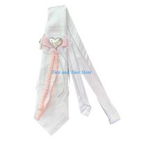 HX6F Uniform Black Ties for Senior High School Girl Uniform Pre-tied Preepy Look Adjustable Neck Ties with Star