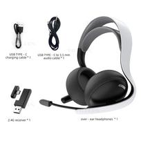 2.4G Wireless Gaming Headset Bluetooth 5.4 Low Latency Headphones with Retractable Mic