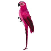 Creative Foam Feather Artificial Parrot Artificial Simulation Foam Bird Home Ornament Garden Bird Prop Decor for Wedding Decor rožinė raudona spalva