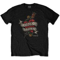 Men's Nas Love Tattoo Slim Fit T-shirt X-Large Black 4XL