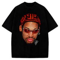 Dennis Rodman Zig Zag Red Hair Rodzilla Hollywood 90's Vintage Design T-Shirt XL