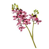 Real Touch Artificial Butterfly Orchid Flower 2 Fork Simulation Plant Fake Flowers  Wedding Home rožinė raudona spalva