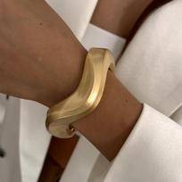 SHIXIN Steampunk Gold Color Geometric Chunky Wide Cuff Bangles Exaggerated Metal Large Spring Bangles for Women Bracelet New Men