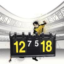 Volleyball Scoreboard Competition 4-Digit Score Board Sports Basketball Football Indoor Exercise Sport Decoration China Mainland