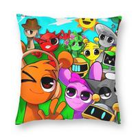 Sprunki Simon Incredibox Cartoon Pillowcase Printing Polyester Cushion Cover Decoration Throw Pillow Case Cover Car Zippered Peach skin 18*18(CM)-1Pcs