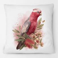 Australijos galah paukščiai Gėlė Pagalvės užvalkalas Rankų tapybos Plakatas Dekoratyvinis pagalvės užvalkalas Peach skin 18*18(CM)-1Pcs