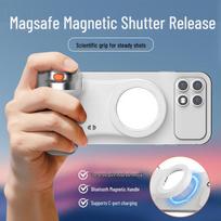Magnetic Selfie Stick with Bluetooth Remote & Stabilizer - Universal Portable Phone Mount K01 Black Helper Shooter