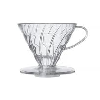 HARIO V60-02 Aiškus plastikinis filtravimo prietaisas