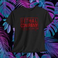Lethal Company Glitch Red Graphic T-Shirt Horror Game Gamer Tee XXXXL