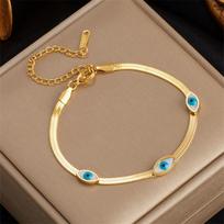 Nerūdijančio plieno turkiškas laimingas piktos akies atviras apyrankė moterims, paauksuota, su kristalu, cirkoniu, atviras bangle, vakarėliui, vandeniui atsparus papuošalas gray
