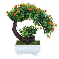 Dirbtinis bonsai medis Realistiškas netikras augalas namų biuro dekoravimui Patalpų žaluma Mažai priežiūros 20 cm x 20 cm Plastikas