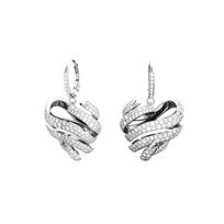 Swarovski Volta Išskirtiniai širdies formos universalūs auskarai moterims Balti 5652029 sidabras