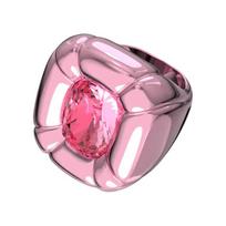 Swarovski Originalaus dizaino kristalinis aliuminio žiedas vyrams ir moterims, poros modelis, rožinis 5609721 PINK rožinė