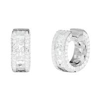 APM Monaco Mini Monaco hoop avant-garde fashion design earrings, same style for men and women, white WE14931OX balta