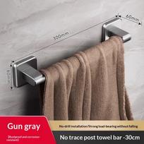 30/40/50cm Towel Rack for Bathroom, No-drill, Shelf, Storage Rack, Wall-mounted, Toilet, Washroom, Towel Hanging Rod, Single Rod