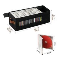 Su rankenomis CD laikymo dėžutė Apsauganti nuo dulkių dangtelis CD laikiklis Aukštos kokybės Dėliojama CD dėžutė Garso kolekcijai 1pc black
