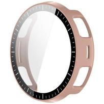 PC+Tempered Screen Protector Cover Shell for Amazfit Active 3 Premium Smart Watch Accessories rožinė
