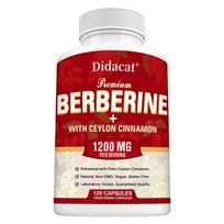 Premium Berberine 1200mg Formula - Combined with Ceylon Cinnamon for Daily Metabolism Support & General Wellness 120PCS