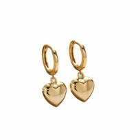 Simple Alloy Heart-Shaped Earrings Minimalist Personality Dangle Drop Earrings Fashion Ear Cuff Daily Wear