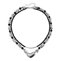 Shaped Love Heart Bead Crystal Necklace Girl Y2k Jewelry Accessories