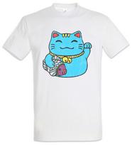 Maneki Neko III T-Shirt Maneki-neko Manekineko Cat Cats Love Addicted Addiction S