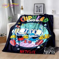 Cuphead and Mugman Gaming Plush Flannel Throw Blanket for Bedroom Living Room Sofa Picnic  Soft Cozy Cover for Kids and Adults 100x150cm