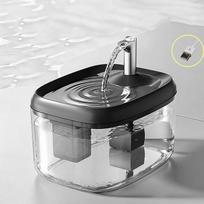 1.5L Automatic Circulating Pet Water Fountain USB Silent Anti-Dry Burn Pump Transparent Drinking Fountain for Cats Dogs Indoor 1.5L juoda