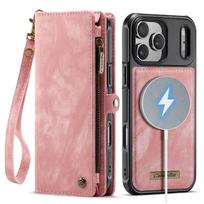 For iPhone 17 Pro Max Air Magnetic Wallet Case Compatible with Magnetic with RFID Blocking Zipper & Card Holder Strap Detachable iPhone17