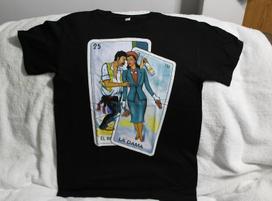 EL BORRACHO LA DAMA LOTERIA LOTTERY MEXICO DRUNK MAN THE LADY T-shirt Tops Tees Unisex XL