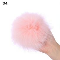 15cm Fashion Pom Beanies Cap Fur Pompom Imitation Knitted Hat Skullie 4