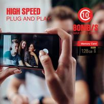 Atminties kortelė telefonui 2x 128gb Micro Sd kortelės su adapteriu, C10/u3/uhs-i/a1
