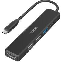 Hama USB-C šakotuvas, kelių prievadų, 5 prievadų, 3 x USB-A, USB-C, HDMI