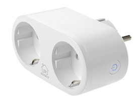 Išmanusis kištukinis lizdas DELTACO SMART HOME „WiFi“ 2,4 GHz, 2xCEE 7/3, 13A, laikmatis / SH-P02E