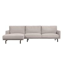 Smėlio spalvos iš šenilinio audinio kampinė sofa (su kairiuoju kampu/su gultu) Galene – Kave Home