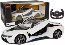 Valdomas automobilis RC BMW i8 Rastar 1:14 Baltas Automatinės durys