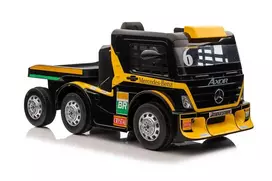 Mercedes sunkvežimis + priekaba XMX622B geltonas LCD baterijomis varomas žaislinis automobilis