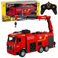 BESTTOYS Gaisrinis automobilis su kranu ir vandens patranka nuotolinio valdymo RC Huina 1:18